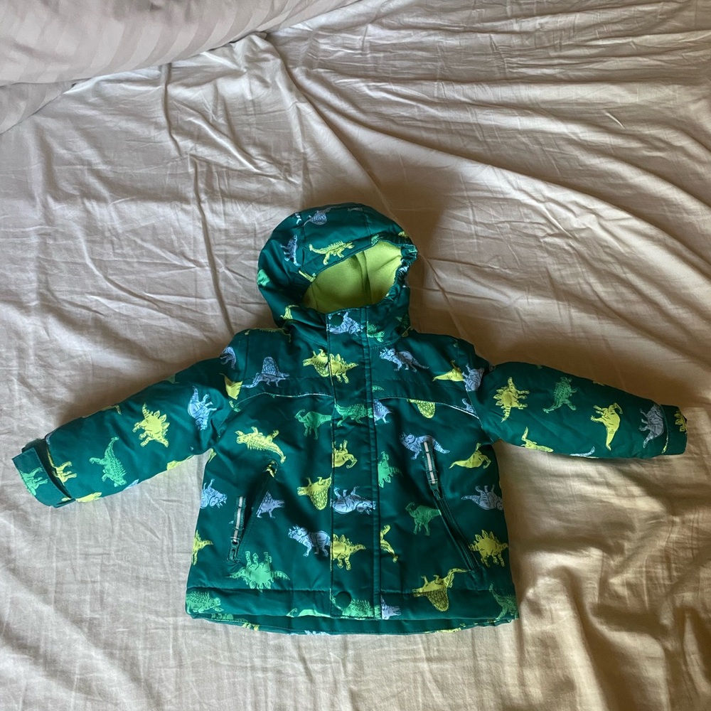 Cat & Jack 3-in-1 Snowplay Green Dinosaur Jacket